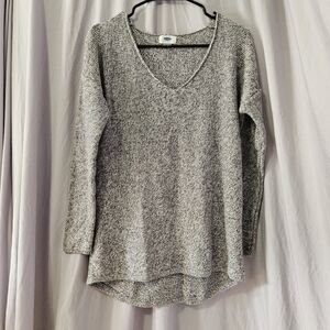 Old Navy‎ Women's V Neck Marled Knit Sweater Long Sleeve Size M